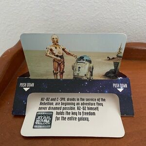 the star wars trilogy special edition push down card